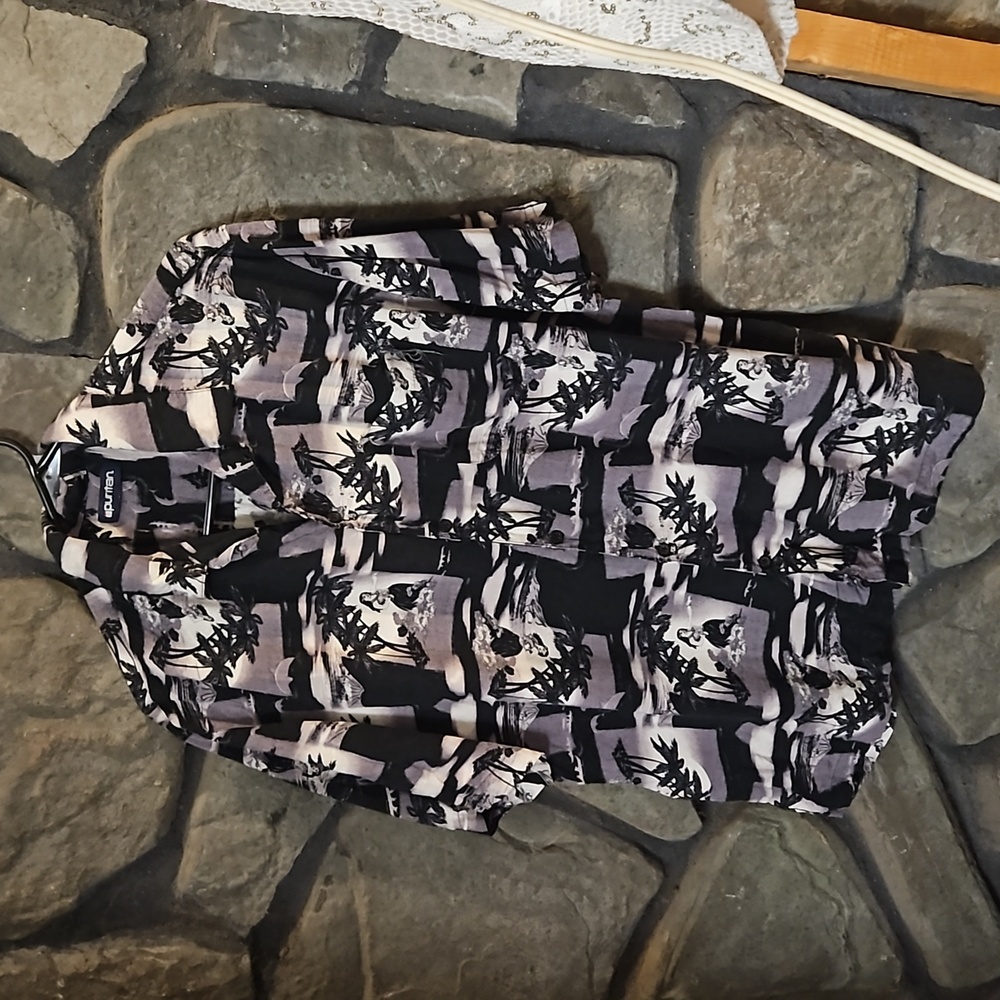 Grey Honolulu Dancer Casual Button Up